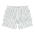 Light Blue Striped Swim Trunks
