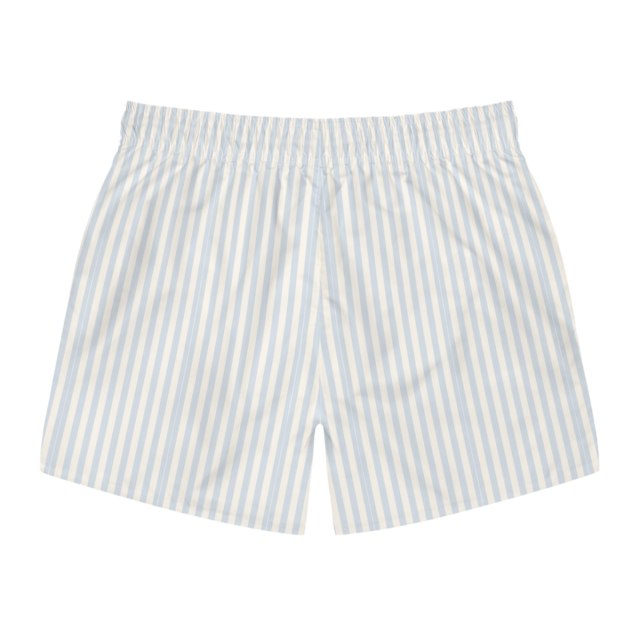 Light Blue Striped Swim Trunks