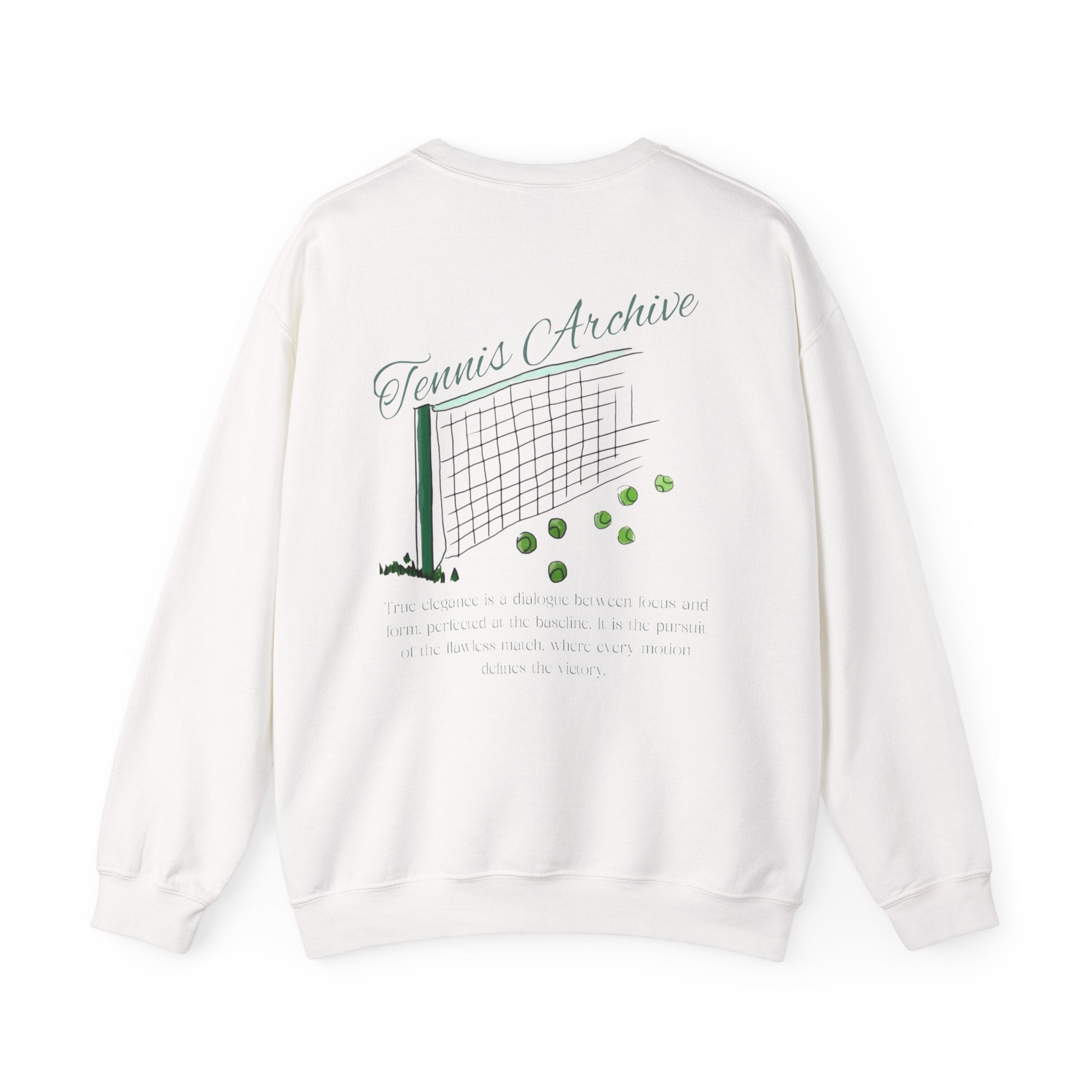 Crewneck Sweatshirt — Tennis Archive Pickleball Graphic (“Paddle Kings” Back Print, Small Front Logo)