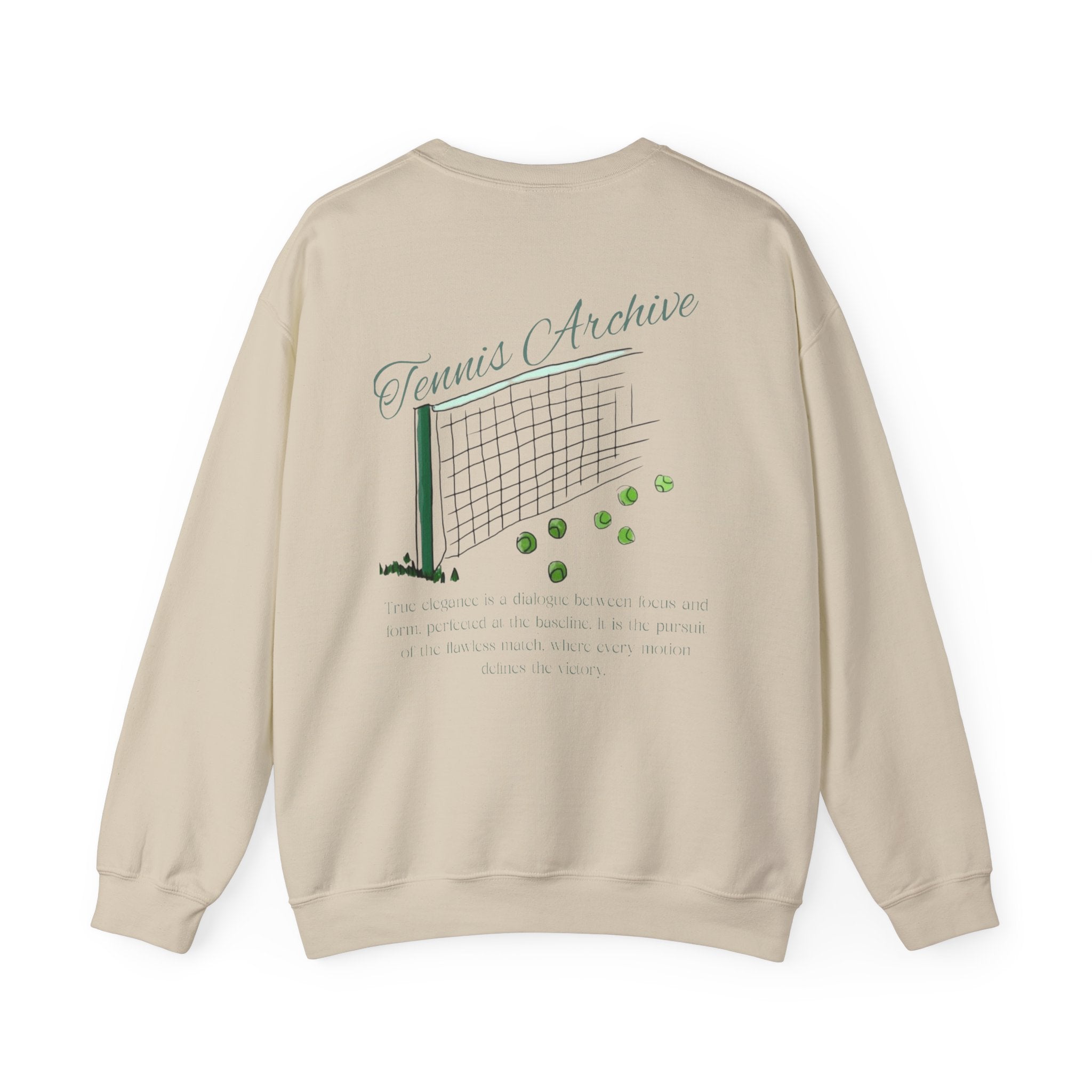 Crewneck Sweatshirt — Tennis Archive Pickleball Graphic (“Paddle Kings” Back Print, Small Front Logo)