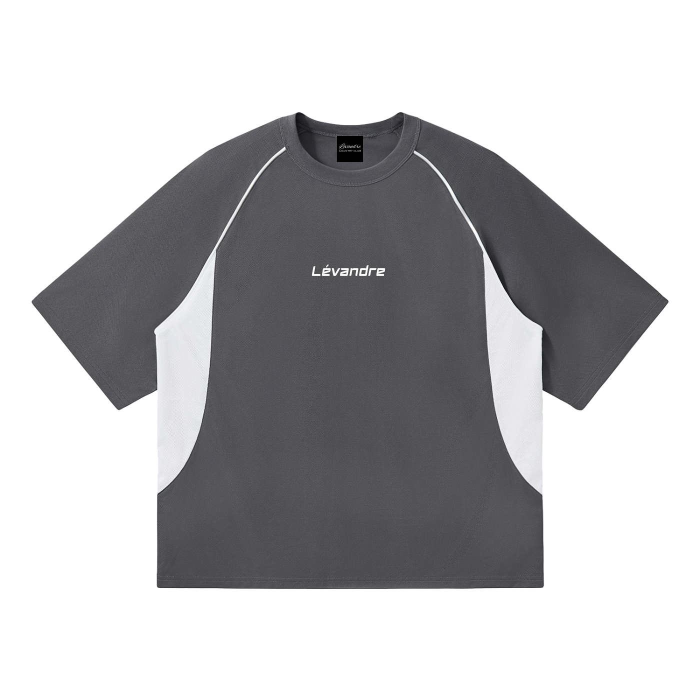 Contrast Piping Panel Raglan T-Shirt