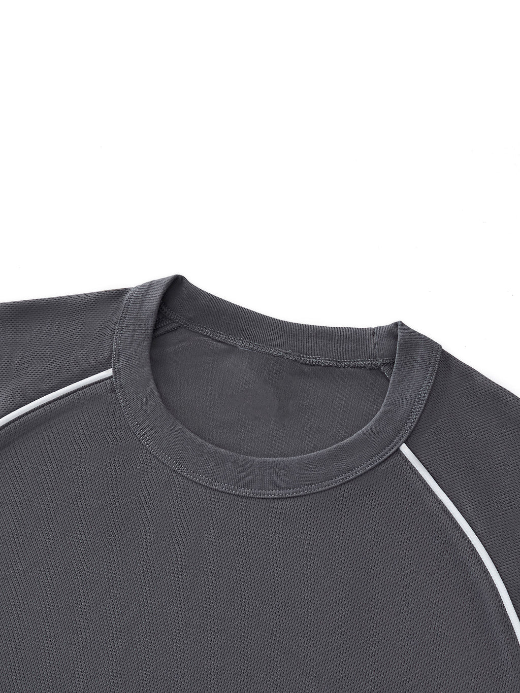 Contrast Piping Panel Raglan T-Shirt